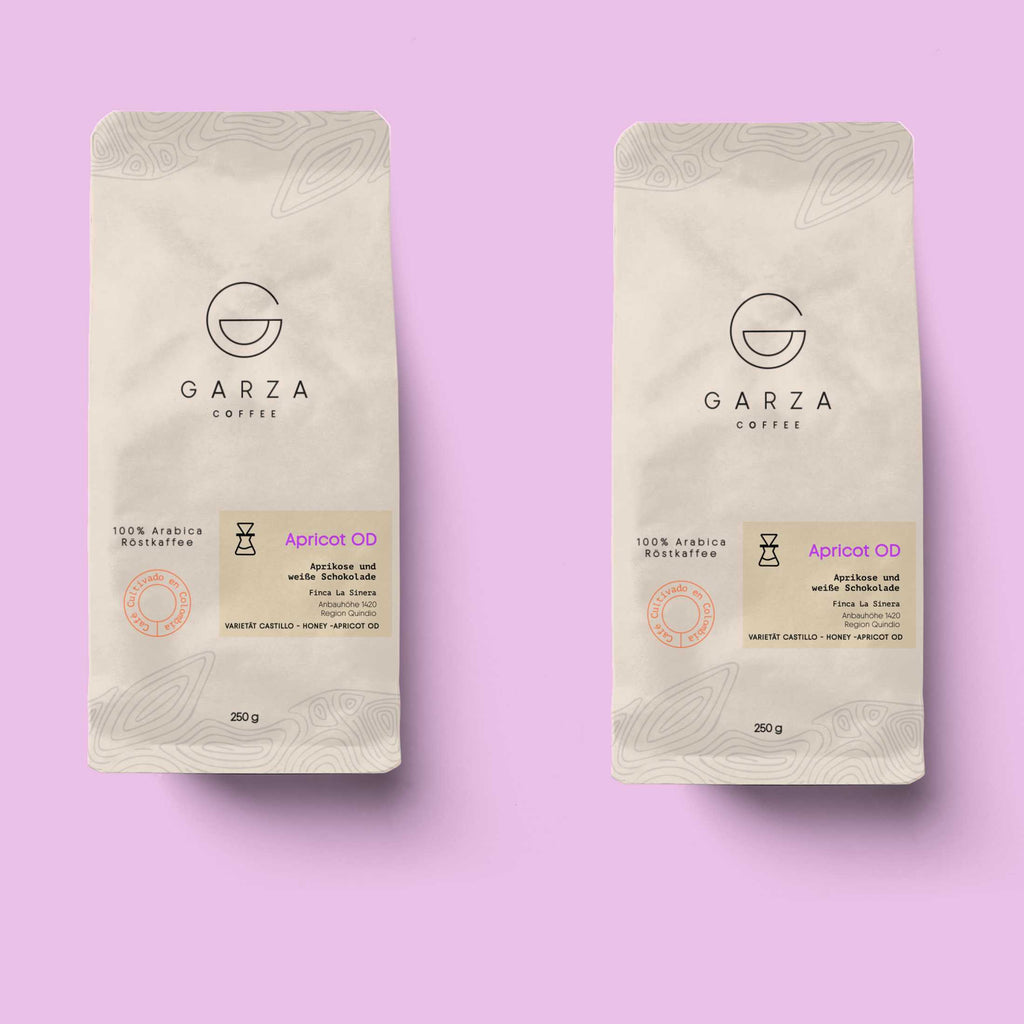 Apricot OD Bundle – 2 × 250g im Vorteilspack, co-fermentierter Kaffee von Juan Puerta, Garza Coffee