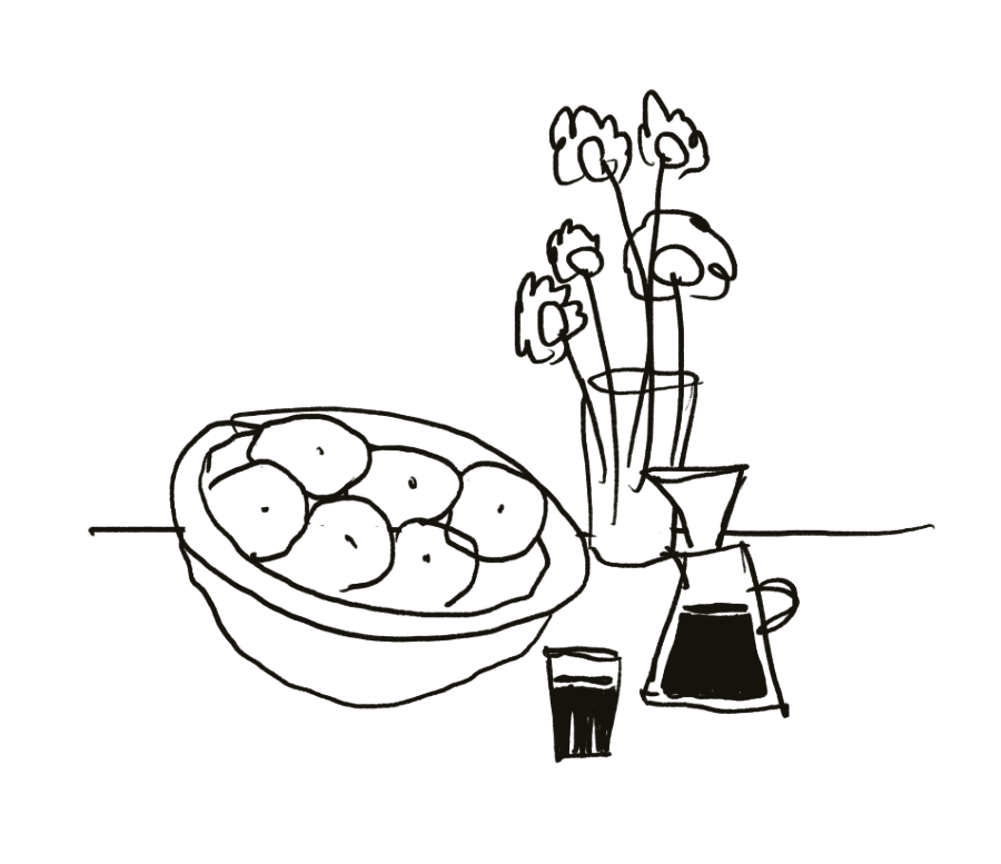 Filterkaffee und Mokakanne — Garza Coffee Filterkaffee Illustration