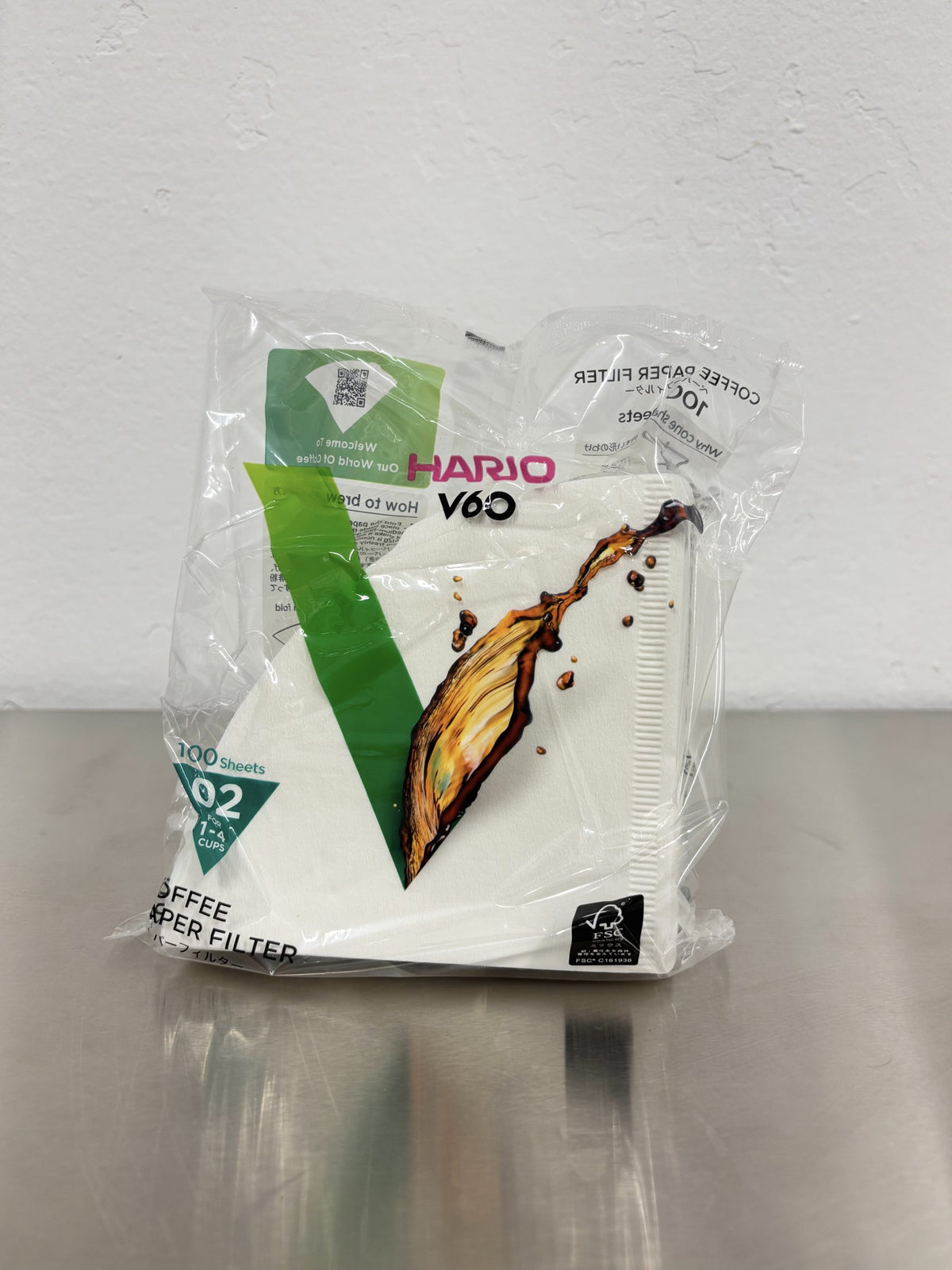 Hario V60 Filterpapier Größe 02, 100 Stück, weiß – bei Garza Coffee